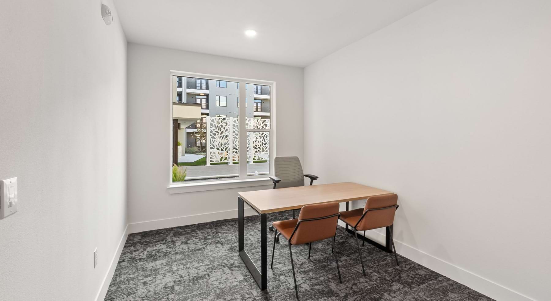 rentable office space with large window