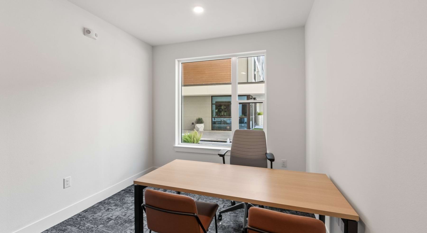 rentable office space with large window